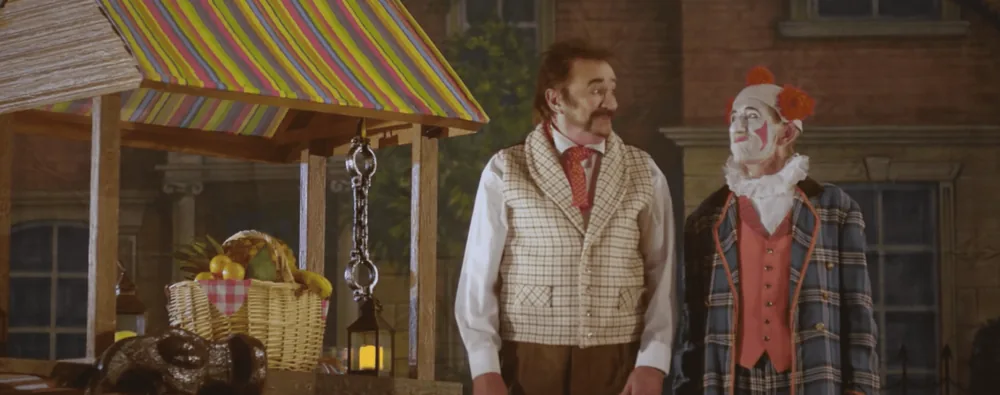 Barry and Paul Chuckle on set