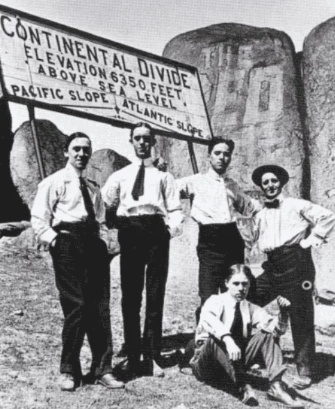 Fred Karno troupe on a day off in Butte, 1910